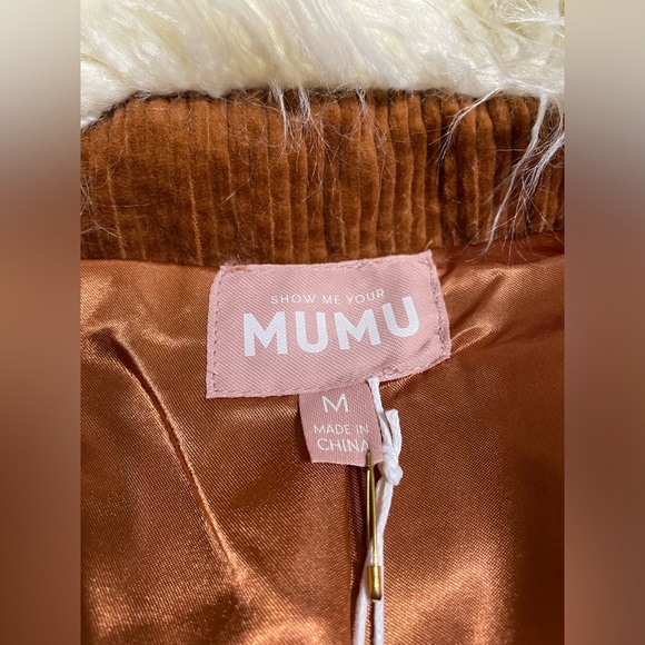 Show Me Your Mumu Penny Lane Coat Sienna Corduroy Jacket Faux Fur Trim NWT - Picture 9 of 15